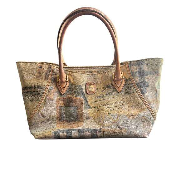 Vincent Van Gogh Abstract Art Painting‎ Canvas Leather Trim Handbag Purse - Picture 1 of 11